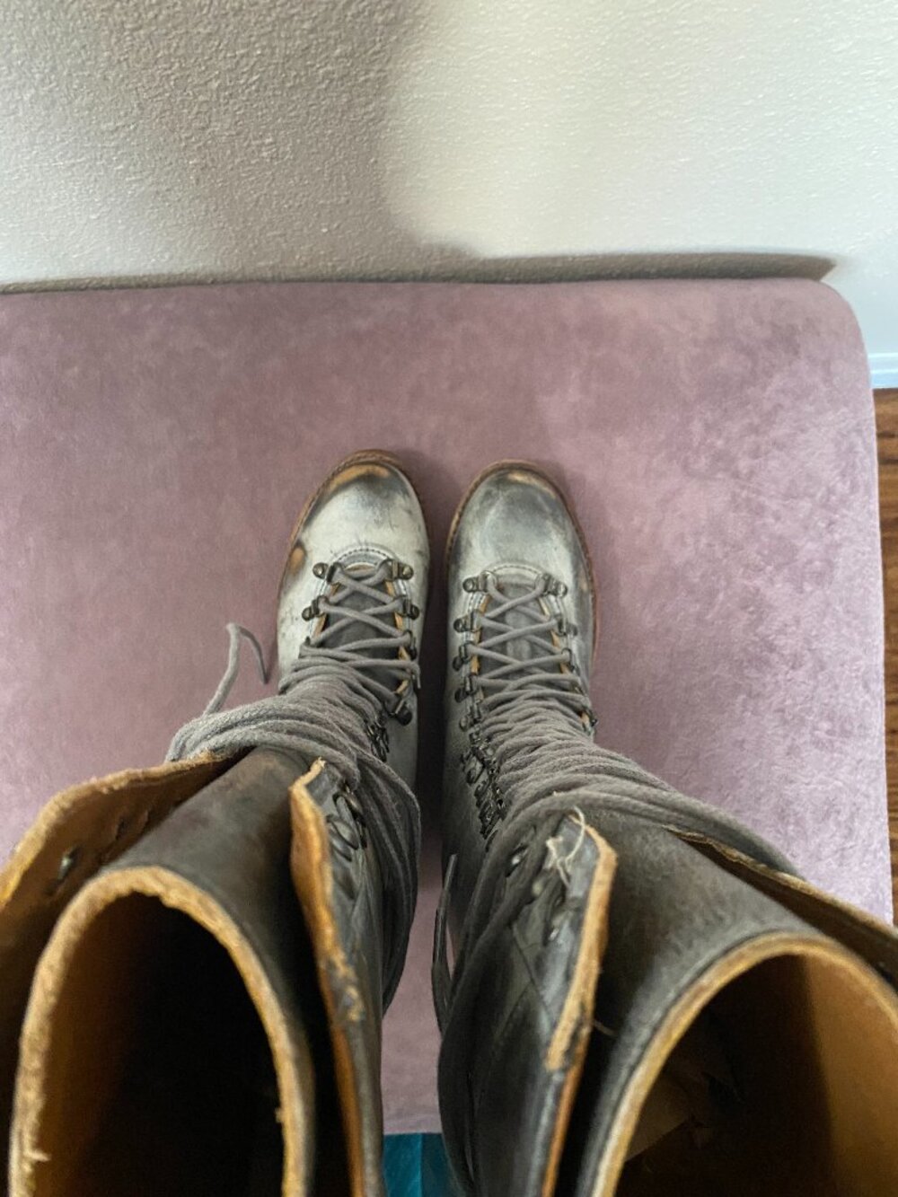 Freebird Raphael Distressed Ice Knee-High Laced Leather Boot - Size 8 - Picture 6 of 10